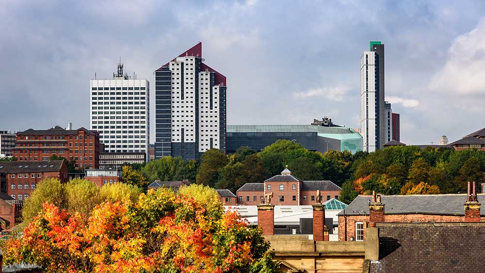 Sky line of Leeds City Centre