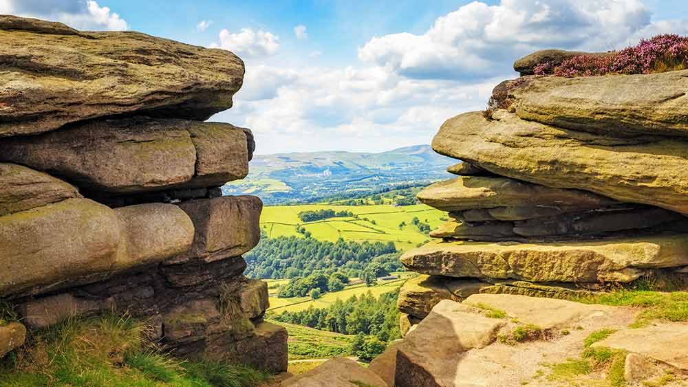 Heather Sage Moor dans le parc national du Peak District