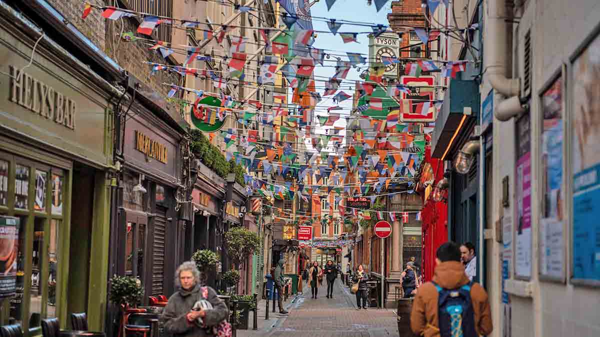 Street bunting à Dublin, Irlande