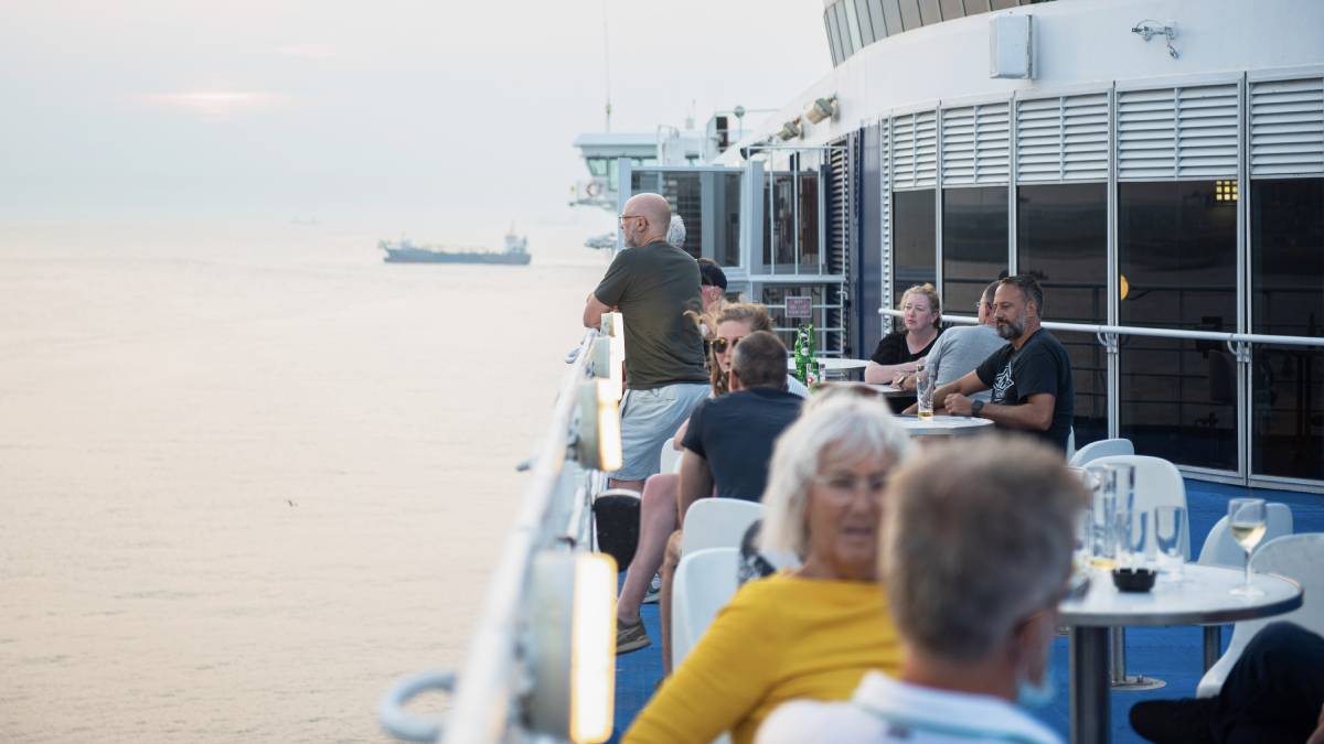 Onboard P&O Ferries Hull to Rotterdam deck view