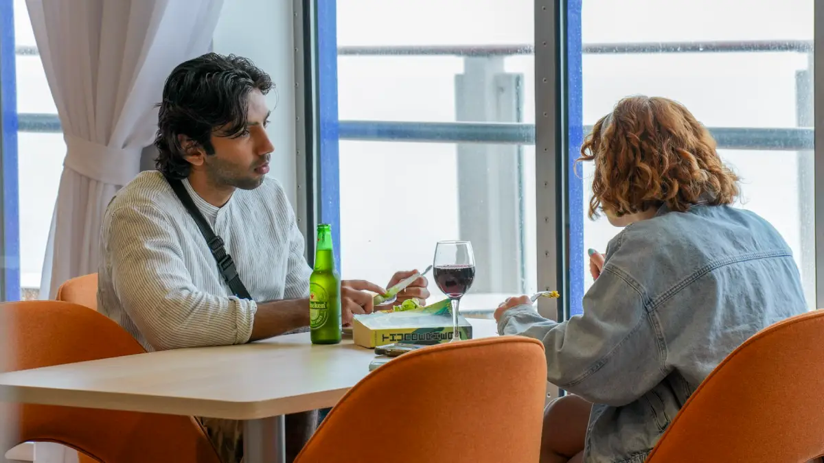 couple enjoying a drink